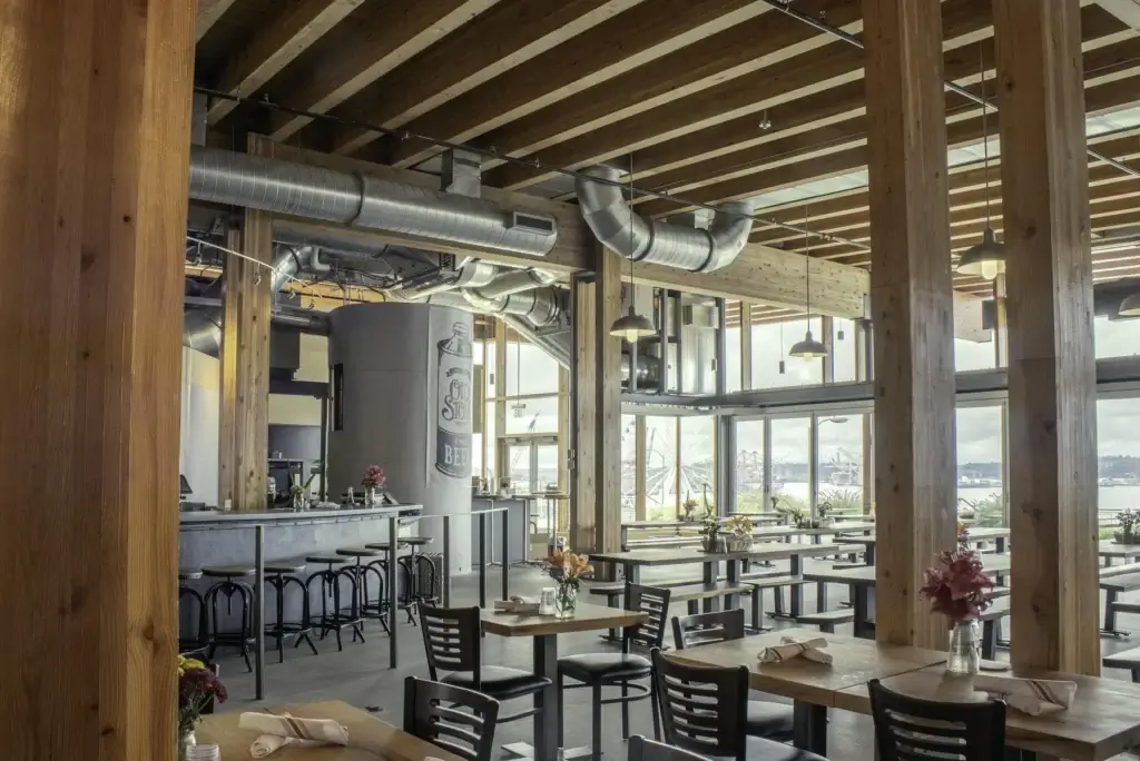 Interior of Old Stove Brewing dining room