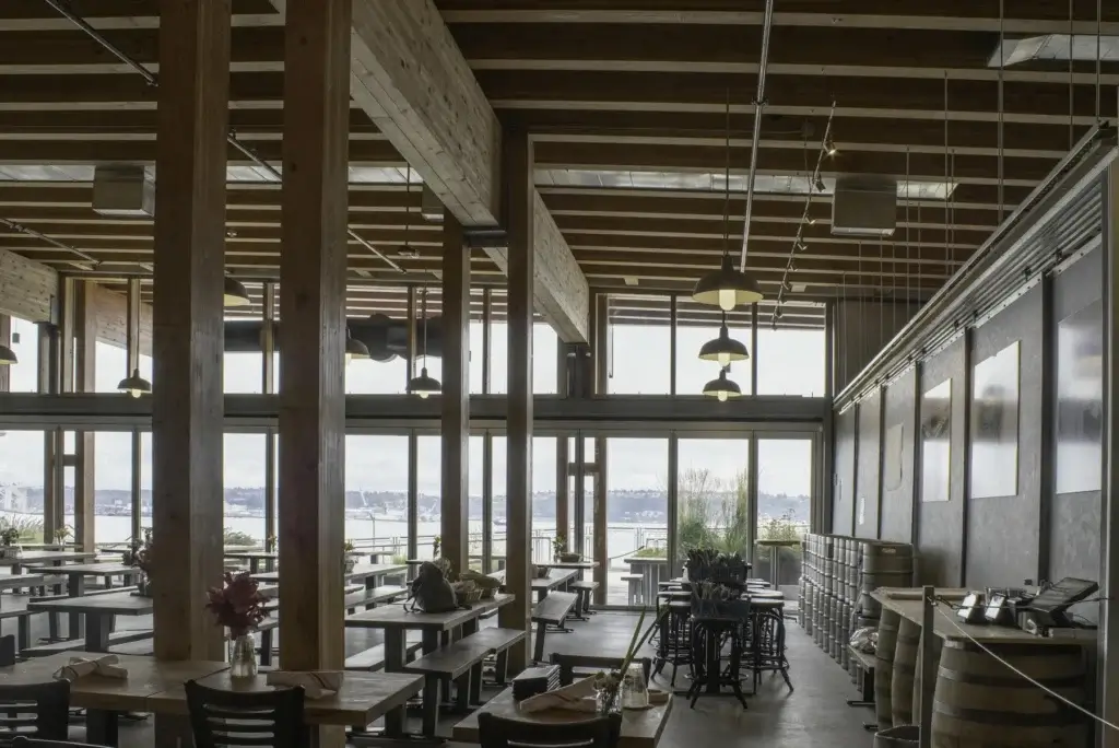 Interior of Old Stove Brewing dining room