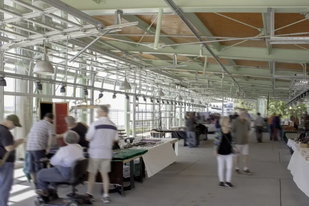 Pike Place Marketfront interior with shoppers