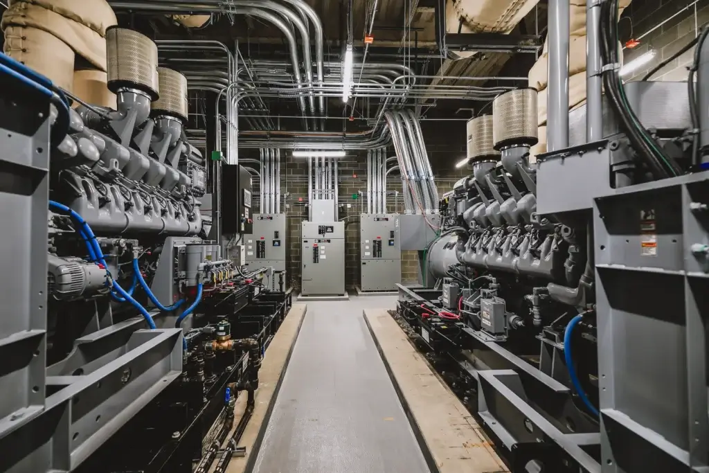 Seattle Convention Center plumbing and piping room