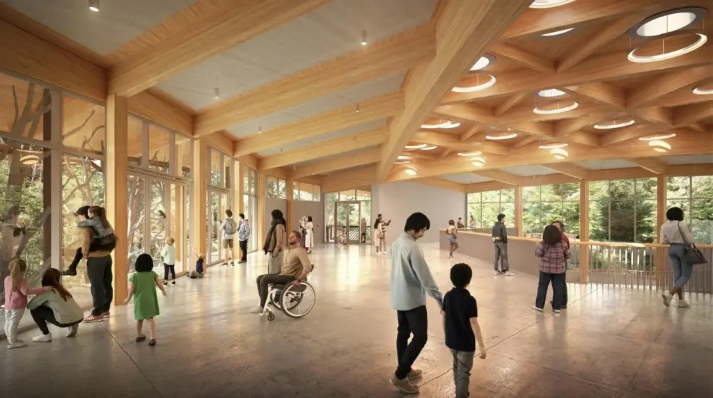Woodland Park Zoo Forest Trailhead interior rendering