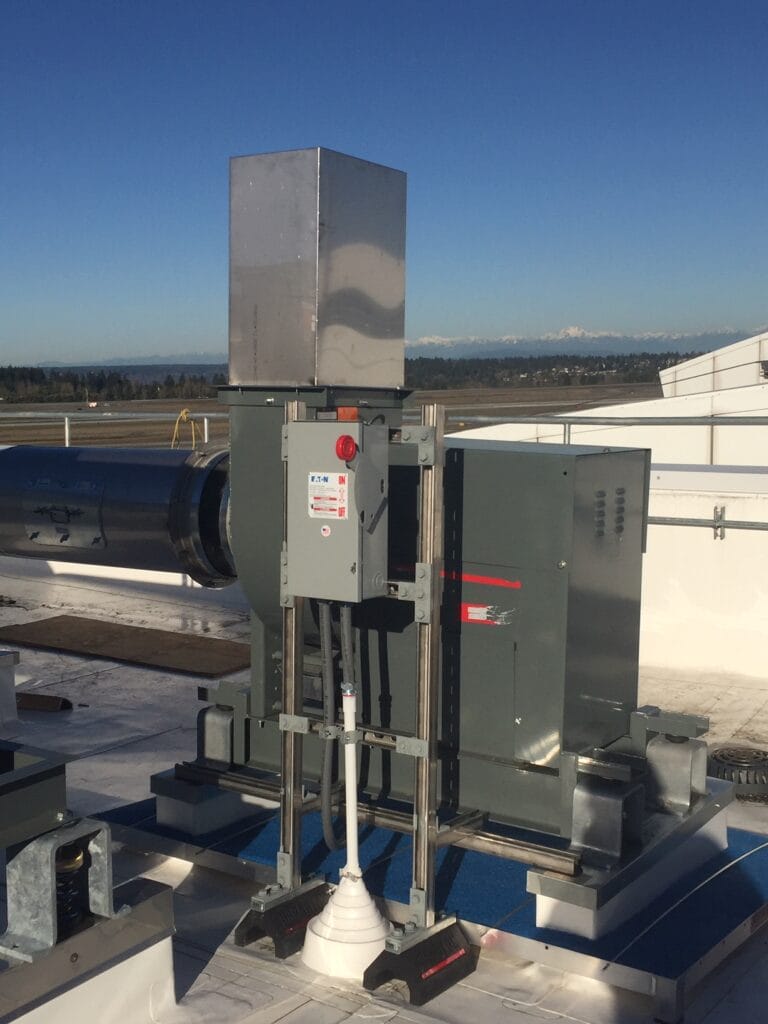 HVAC system on rooftop